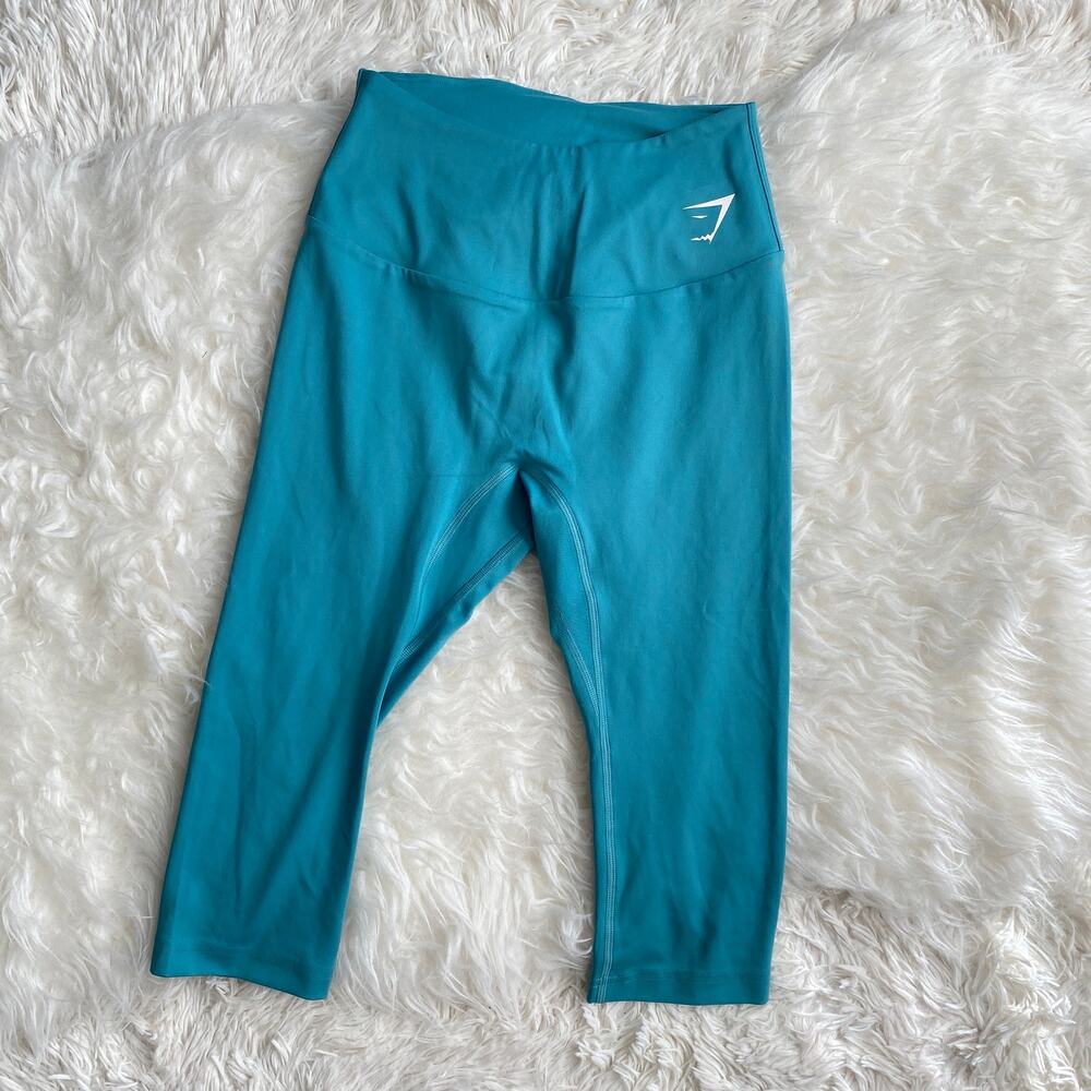 Gymshark Women's Training Cropped Leggings in Teal, size S